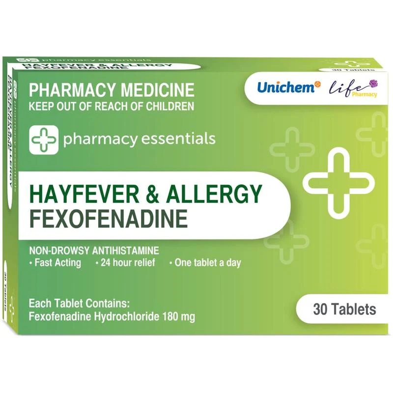 Pharmacy Essentials Fexofenadine 180mg Tablets 30pk