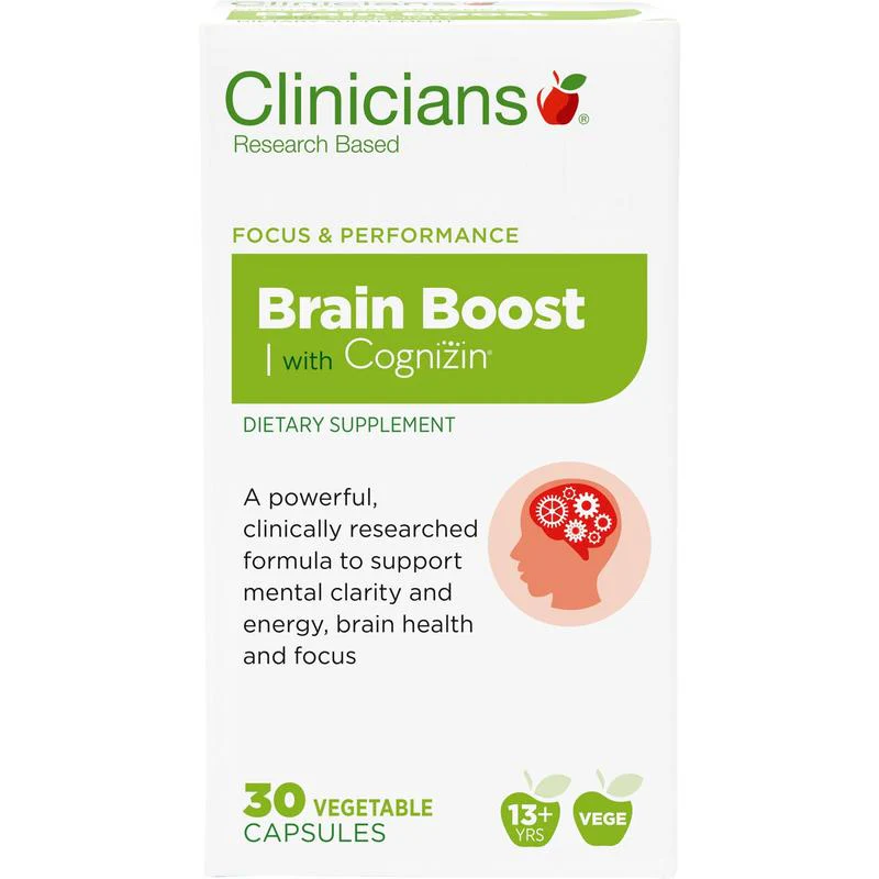 Clinicians Brain Boost +Cognizin Capsules 30s