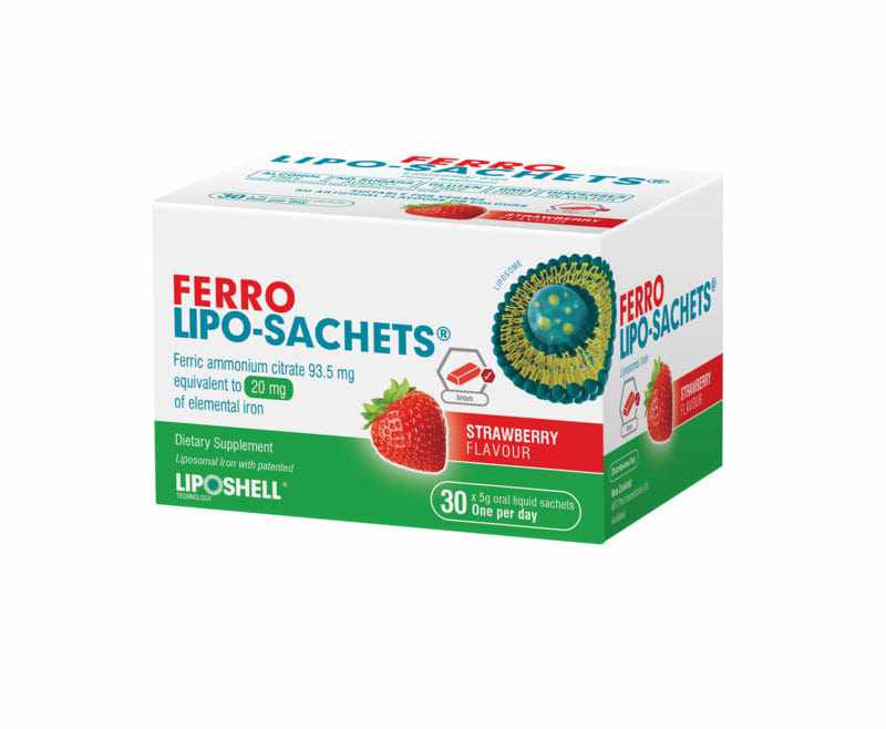 Lipo-Sachet Ferro Strawberry Sachets 30s
