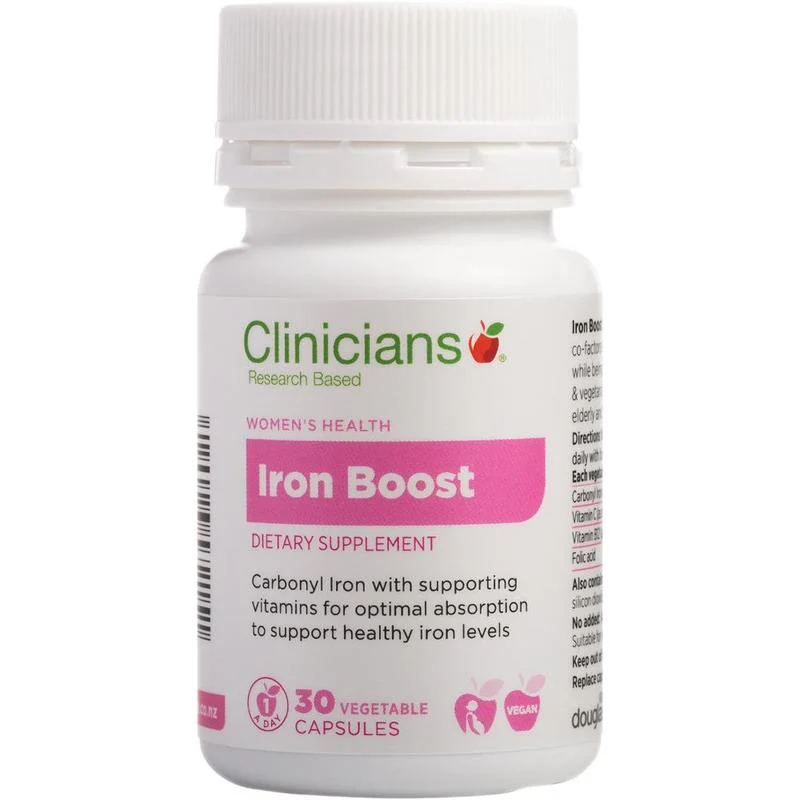Clinicians Iron Boost Vege Capsules 30s