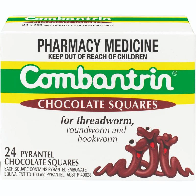Combantrin Chocolate Squares 24pk