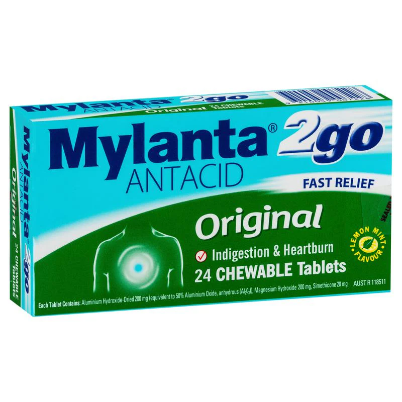 Mylanta 2 Go Original Tablets 24s